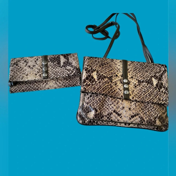 Brighton Python Shoulder Bag -Shoulder Bag and wallet.  Matching. - Picture 4 of 16